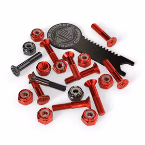 Independent 1'' Red Skateboard hardware Phillips