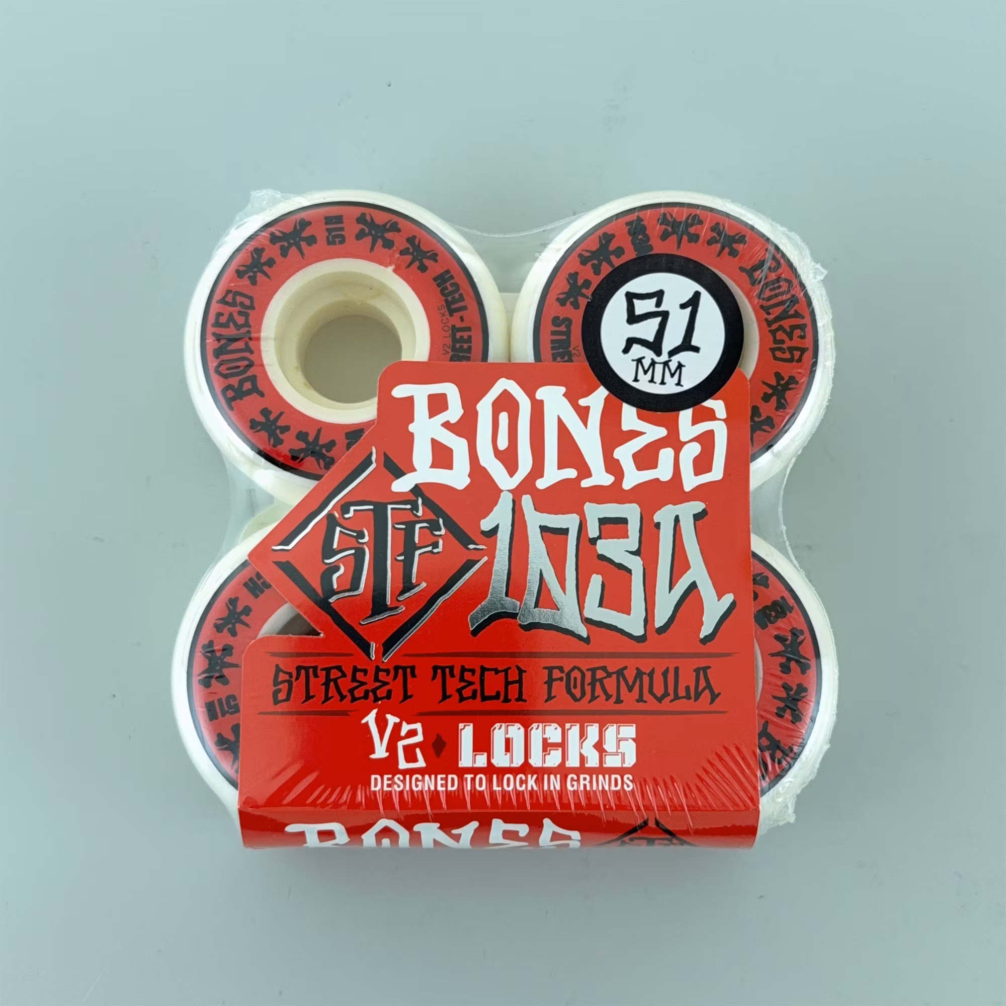 Bones Wheels Street Tech Formula Locks V2 Skateboard Wheels 103a 51mm packaging – Nordic Skateboard Supply
