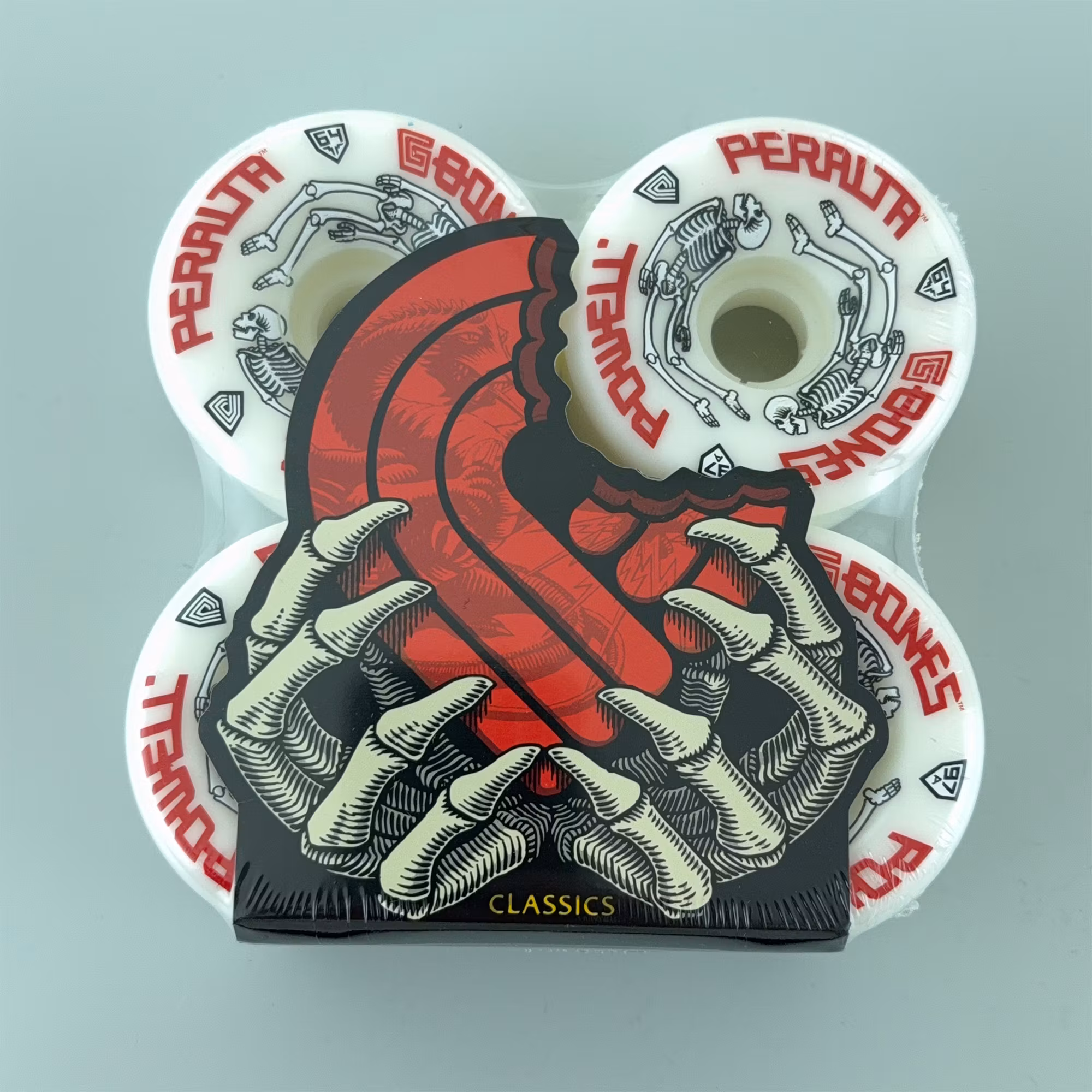 Powell G Bones Skateboard Wheels white 97a 64mm packaging – Nordic Skateboard Supply