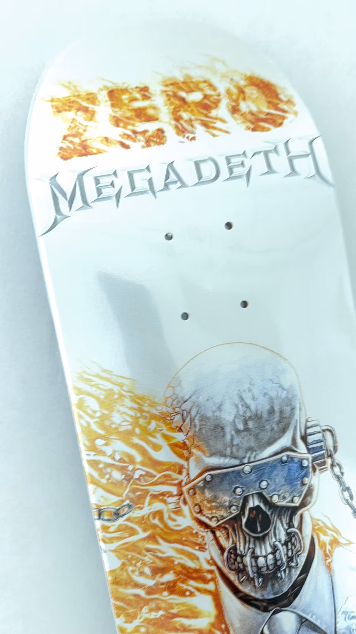Zero Skateboards Megadeath X Zero Skateboard 8.25 inch close up – Nordic Skateboard Supply