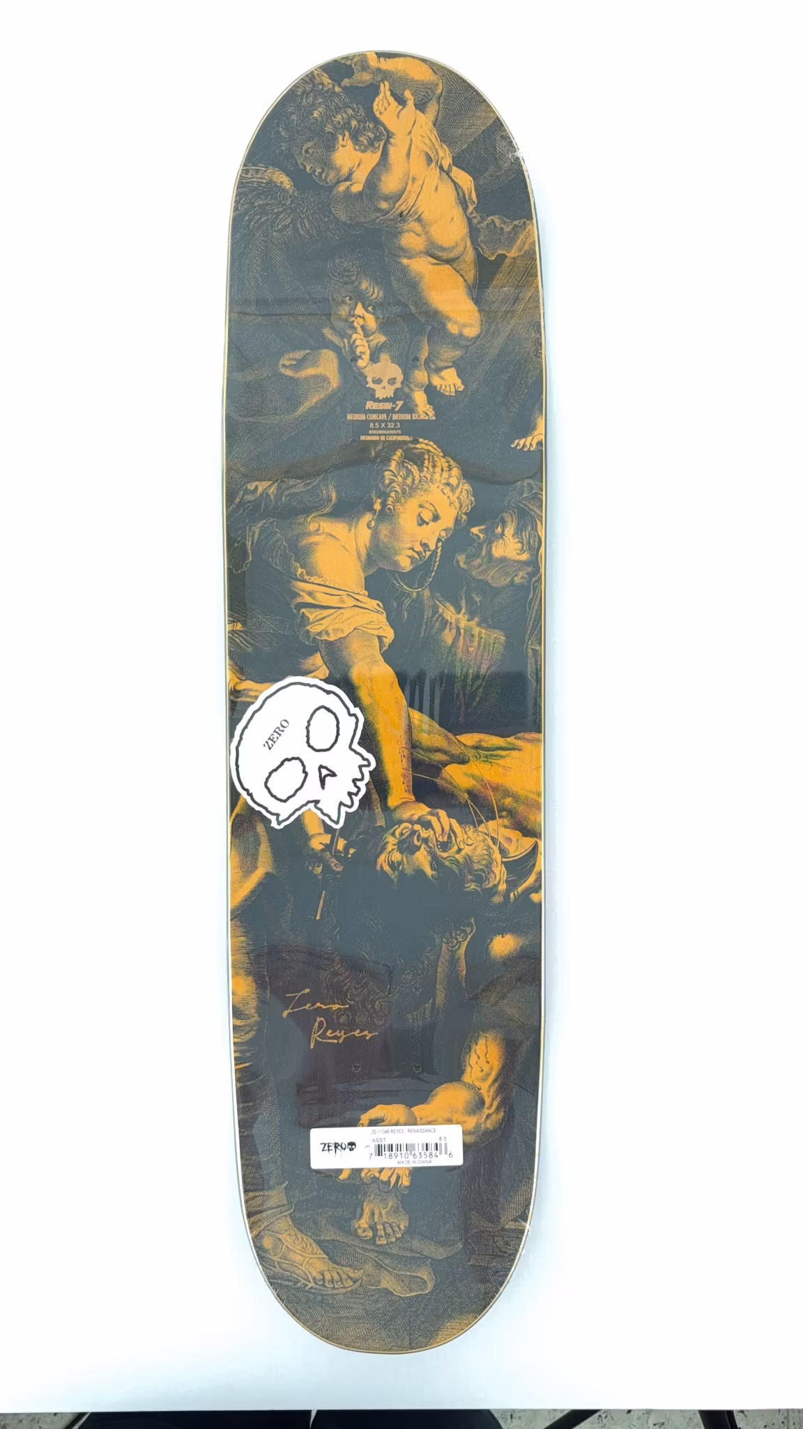 Zero Skateboards David Reyes Renaissance Skateboard 8.5 inch shape – Nordic Skateboard Supply