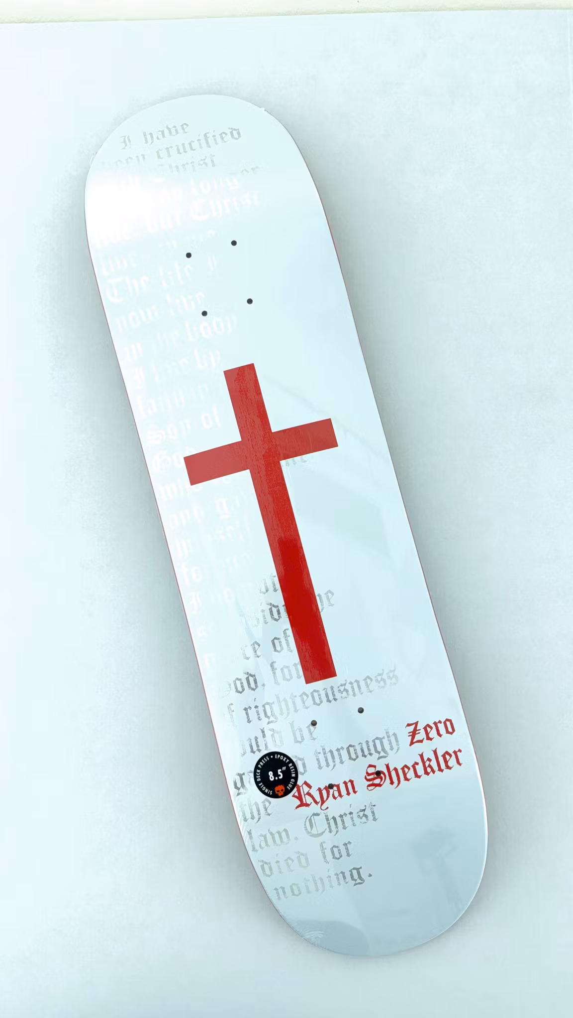 Zero Skateboards Sheckler Cross Skateboard 8.5 inch graphic – Nordic Skateboard Supply