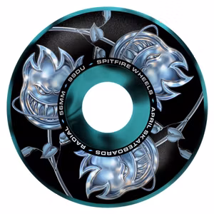 Spitfire Wheels Formula Four Radial 56mm 99a Big Head Rose April Black Blue Swirl