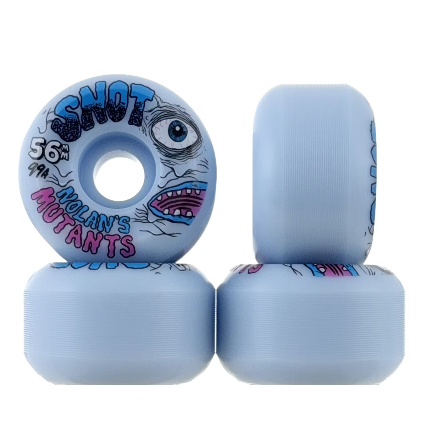 Combo Pack Zero Thomas Renaissance 8.25 inch X Snot Wheels Conical Ice Blue 99a 56mm wheel graphic - Nordic Skateboard Supply