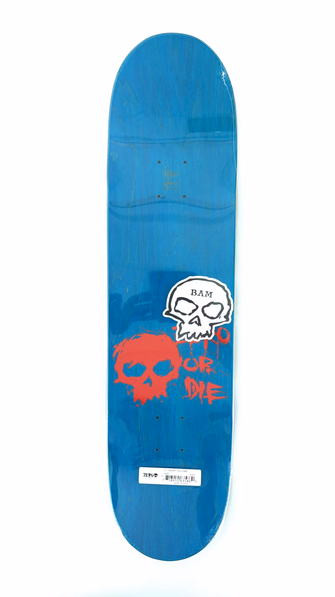 Combo Pack Zero Bam Viva La Bam 8,25 deck top graphic X Snot Wheels Wide Boys Clear 53mm 99a - Nordic Skateboard Supply