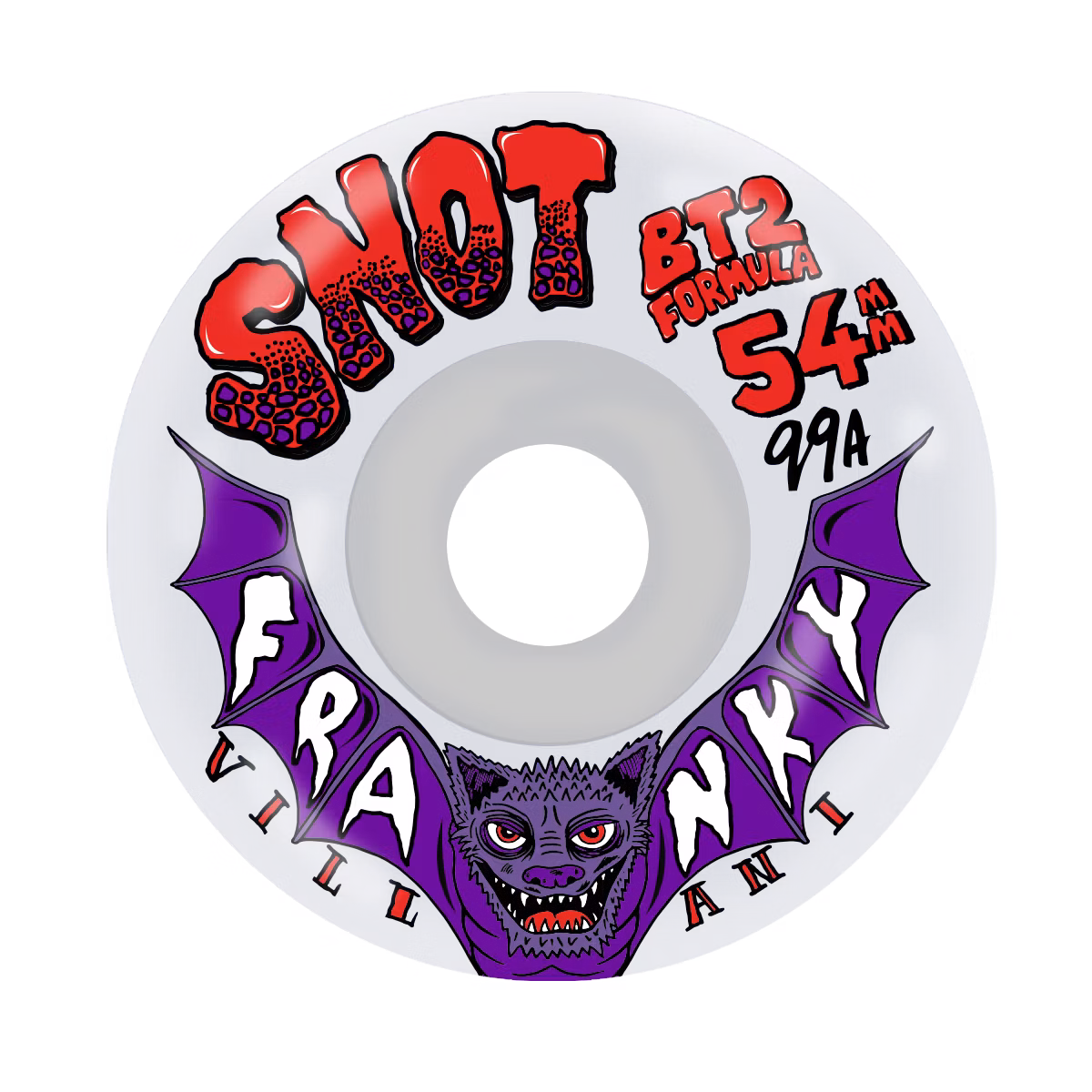 Combo Pack Zero Bam Purple Blood 8,25 inch deck X Snot Wheels Wide Boys Clear 54mm 99a wheel graphic - Nordic Skateboard Supply