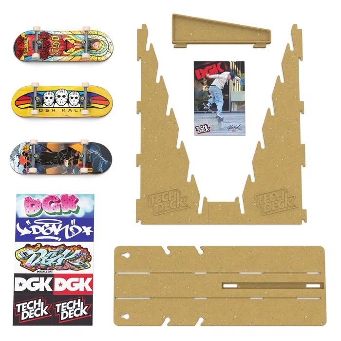 Tech Deck DGK Board Display with 3 x 96mm Fingerboards parts - Nordic Skateboard Supply