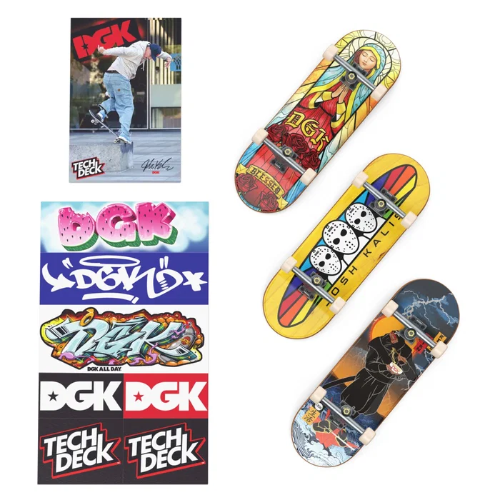 Tech Deck DGK Board Display with 3 x 96mm Fingerboards items - Nordic Skateboard Supply