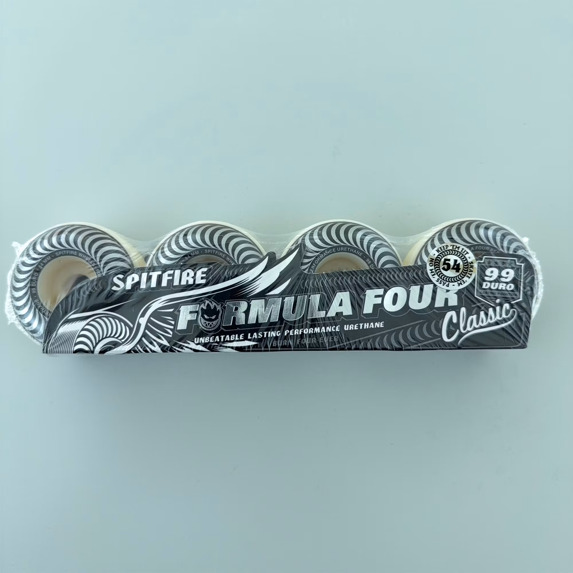 Spitfire Wheels Formula Four Classic Skateboard Wheels 99a 54mm packaging – Nordic Skateboard Supply