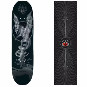Skateboard Powell Peralta Andy Anderson Hydrant 2 Flight Deck 8,4'' Black Silver Foil + Power Lines Griptape