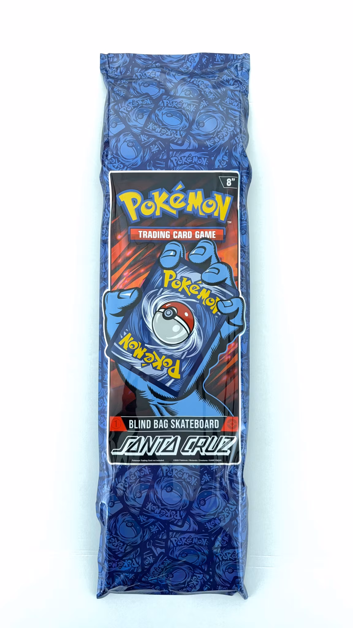 Santa Cruz Pokémon TCG Skateboard Deck – 2026 Mystery Blind Bag packaging - Nordic Skateboard Supply