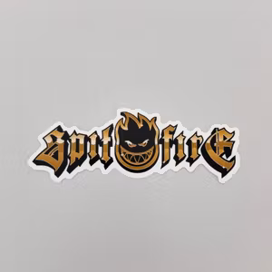 Sticker Spitfire Gold Chrome Black