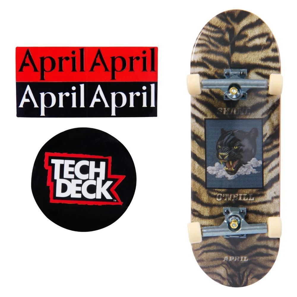 Tech Deck April Shane O'Neill Leopard 96mm – Complete Fingerboard - Nordic Skateboard Supply