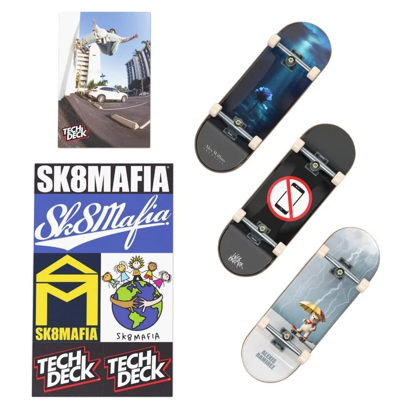 Tech Deck Sk8Mafia Board Display with 3 x 96mm Fingerboards items - Nordic Skateboard Supply