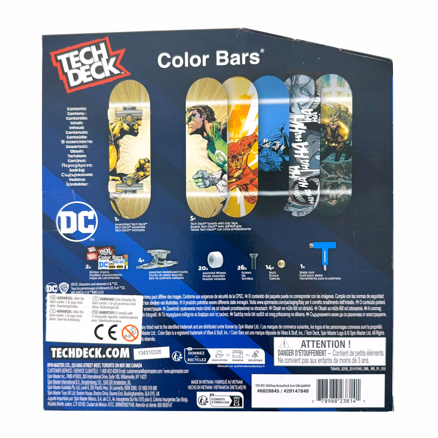 Tech Deck Sk8Shop Bonus pack DC comics packaging - Nordic Skateboard Supply