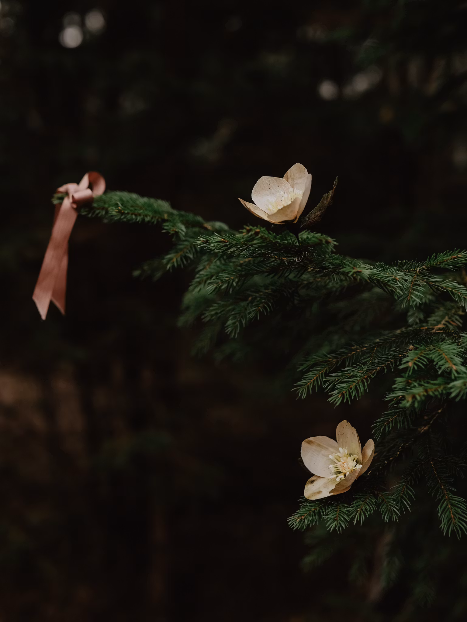Handgjord JULROS ROSA i papper - Linnéa Ahlsten Lundgren