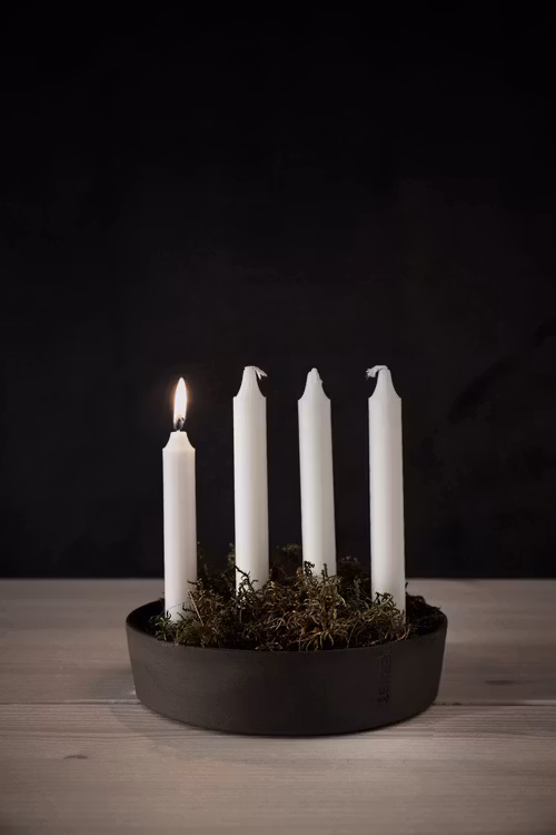 Ljusstake 4 ljus  i stengods VIT ERNST