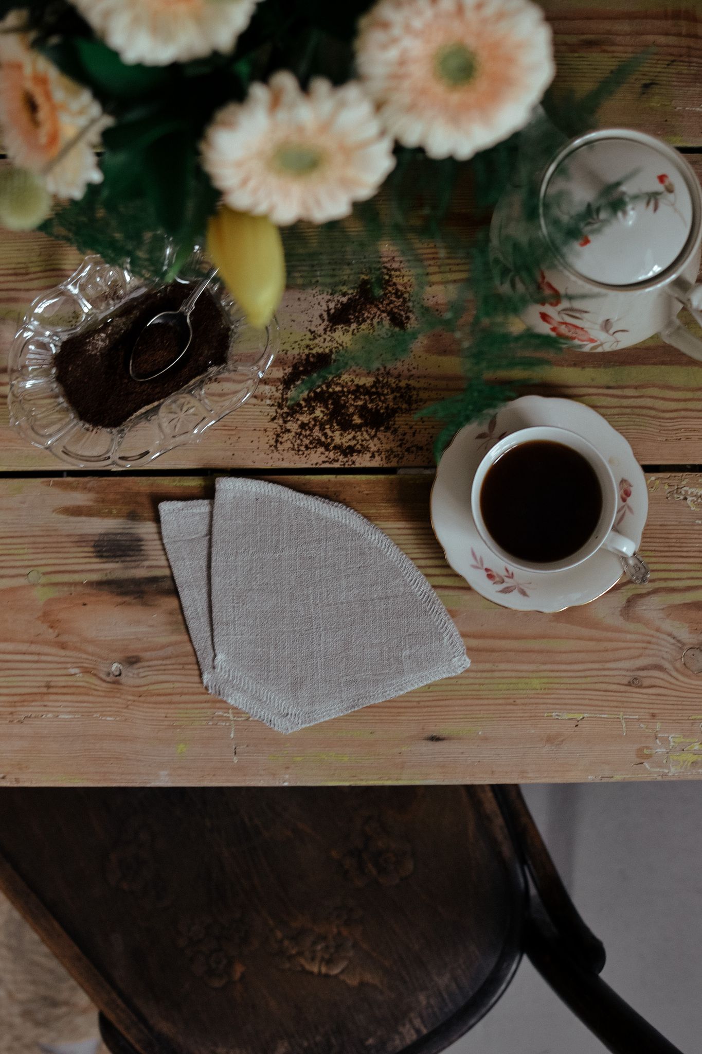 2 ST KAFFEFILTER I LINNE