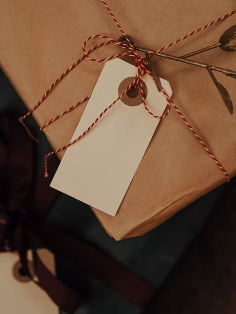 10 st krämvita etiketter