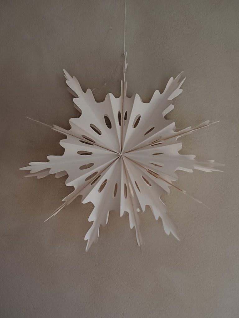 Julstjärna med LED-belysning VIT