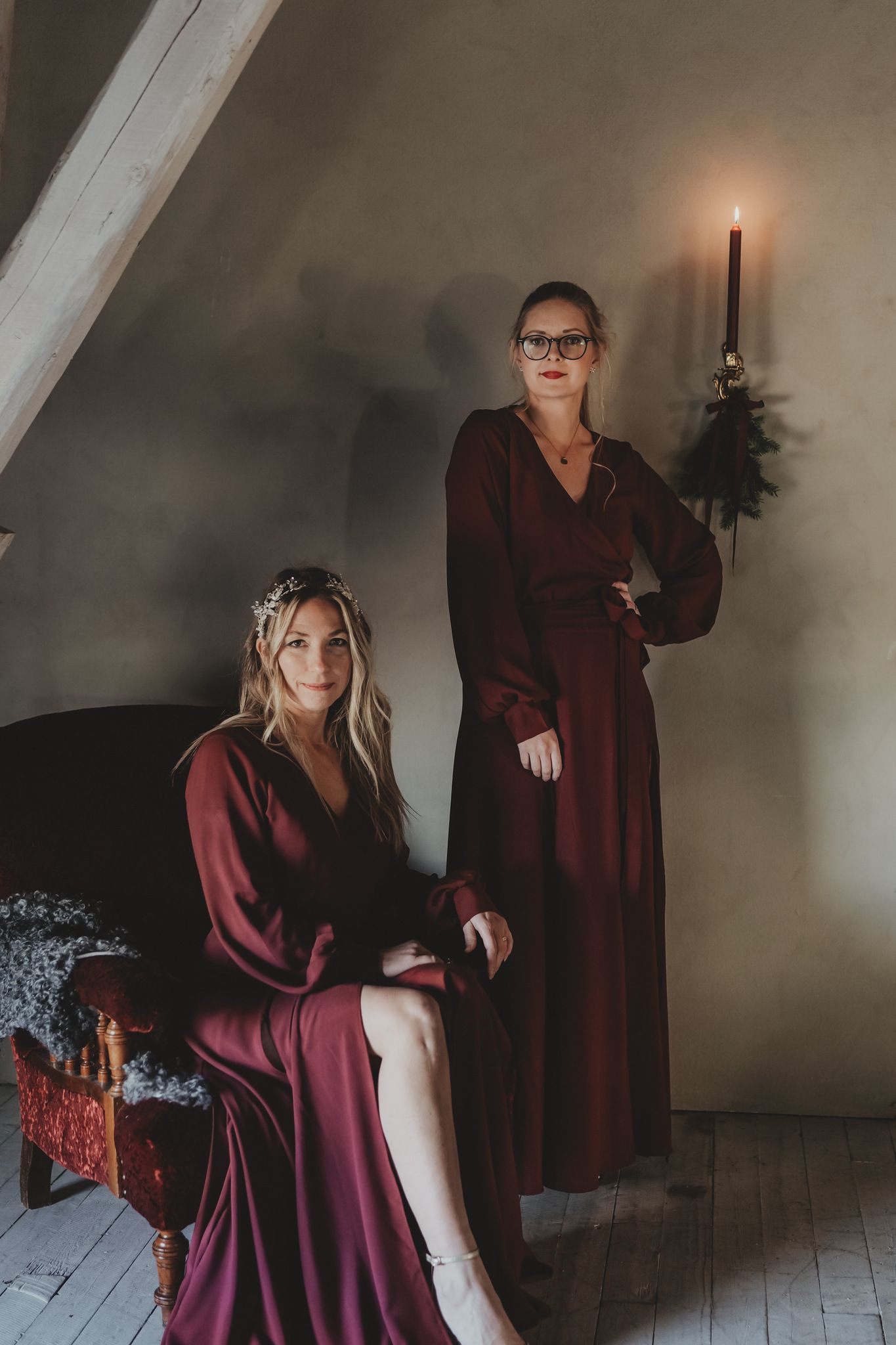 JUPE FENDUE OMLOTTKJOL - VINRÖD