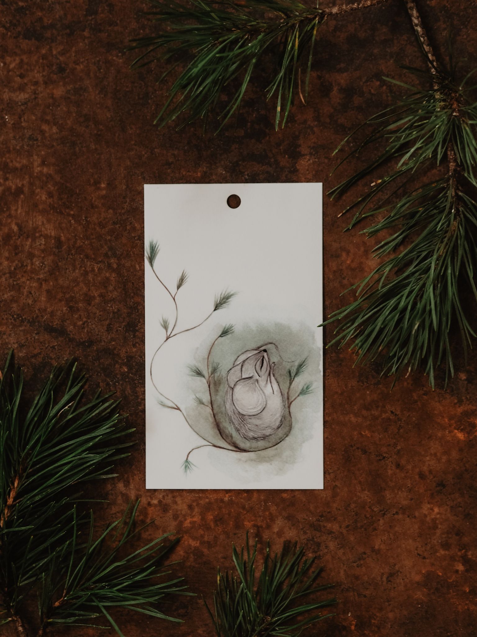 Julklappsetiketter - 4 st