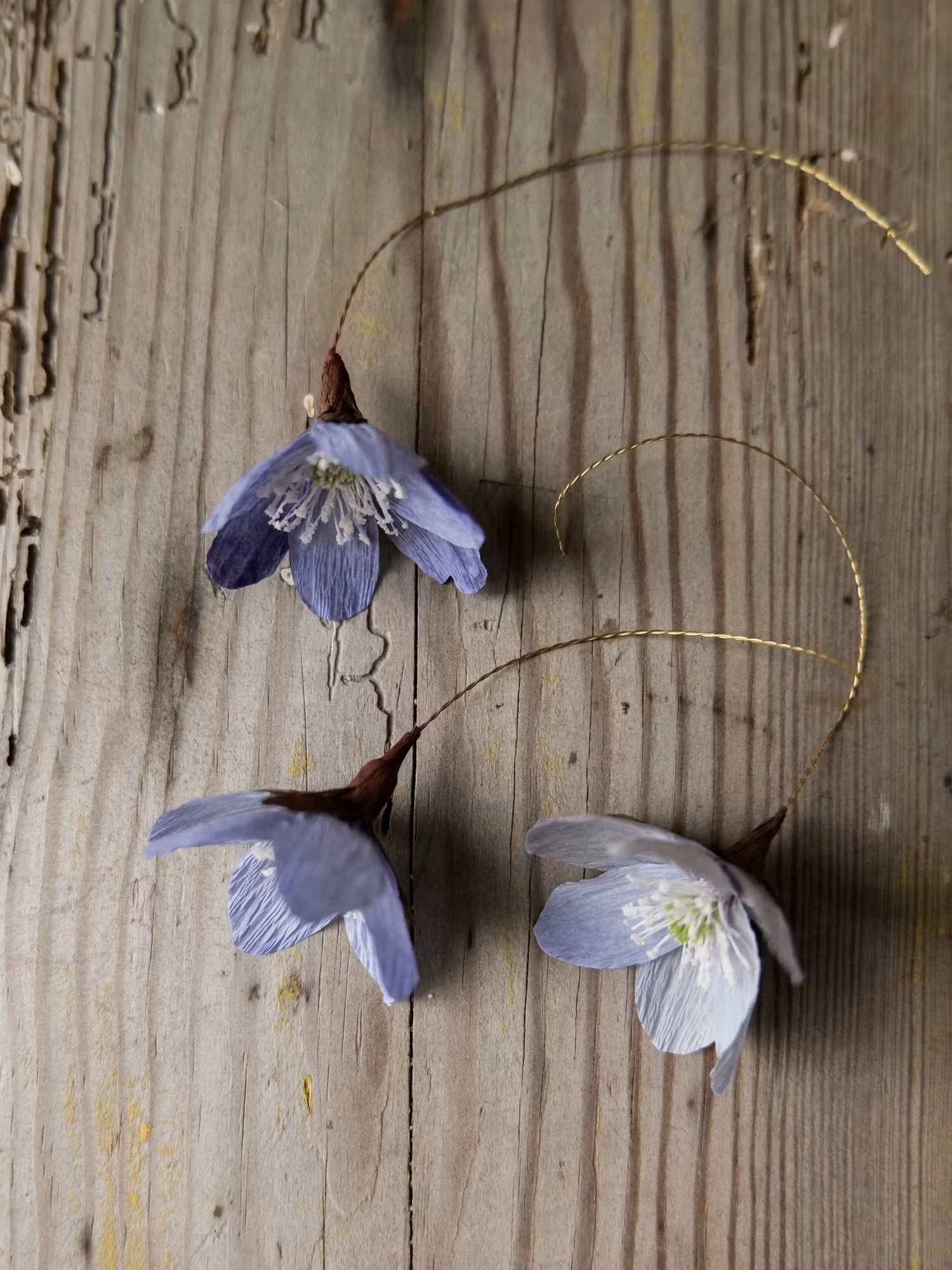 3st handgjorda BLÅSIPPOR i papper
