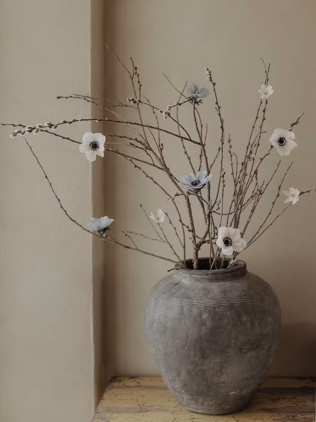 Handgjord ANEMON DIMBLÅ i papper - Linnéa Ahlsten Lundgren