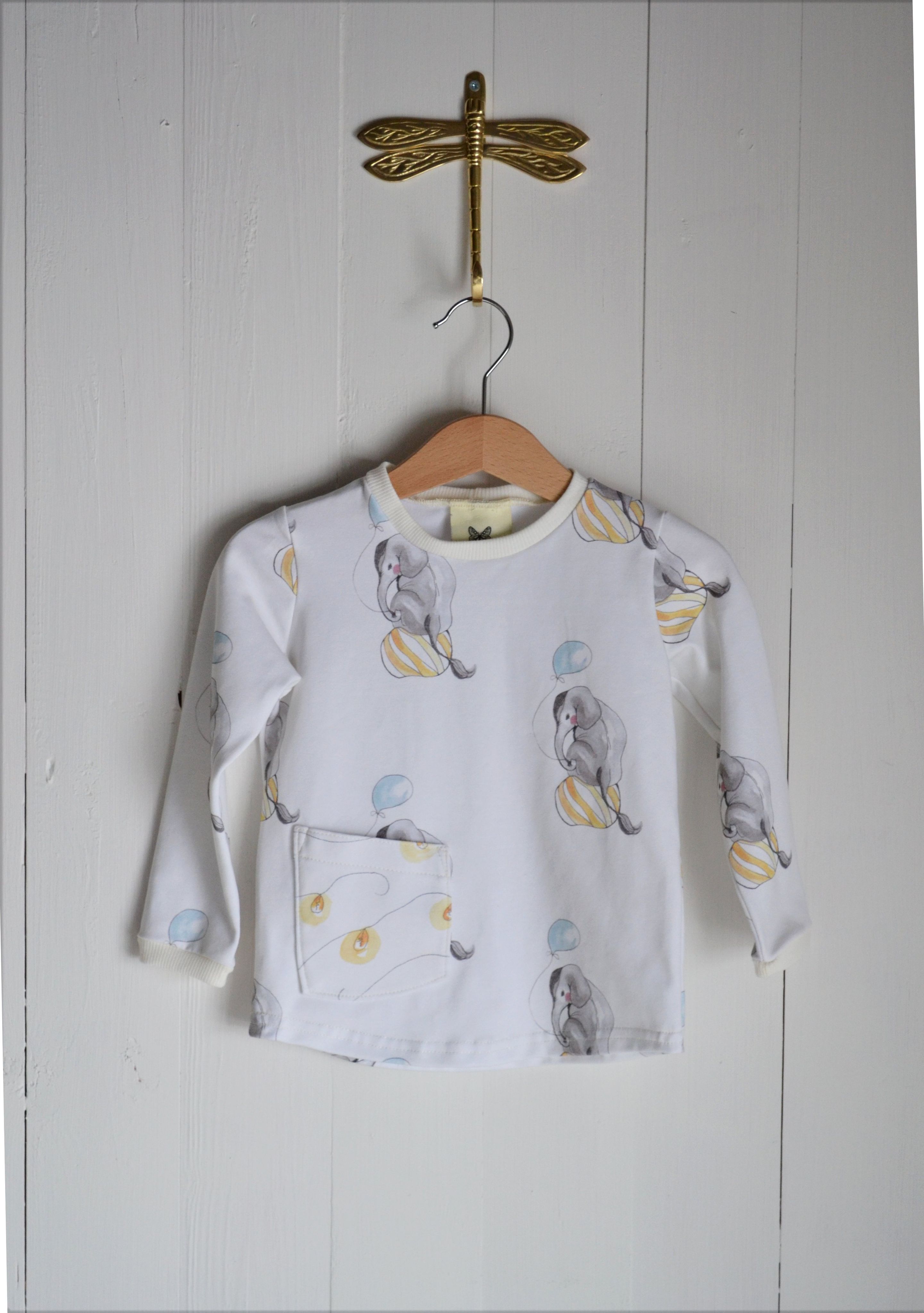 CIRCUS ELEPHANT LONG SLEEVE T-SHIRT OFFWHITE