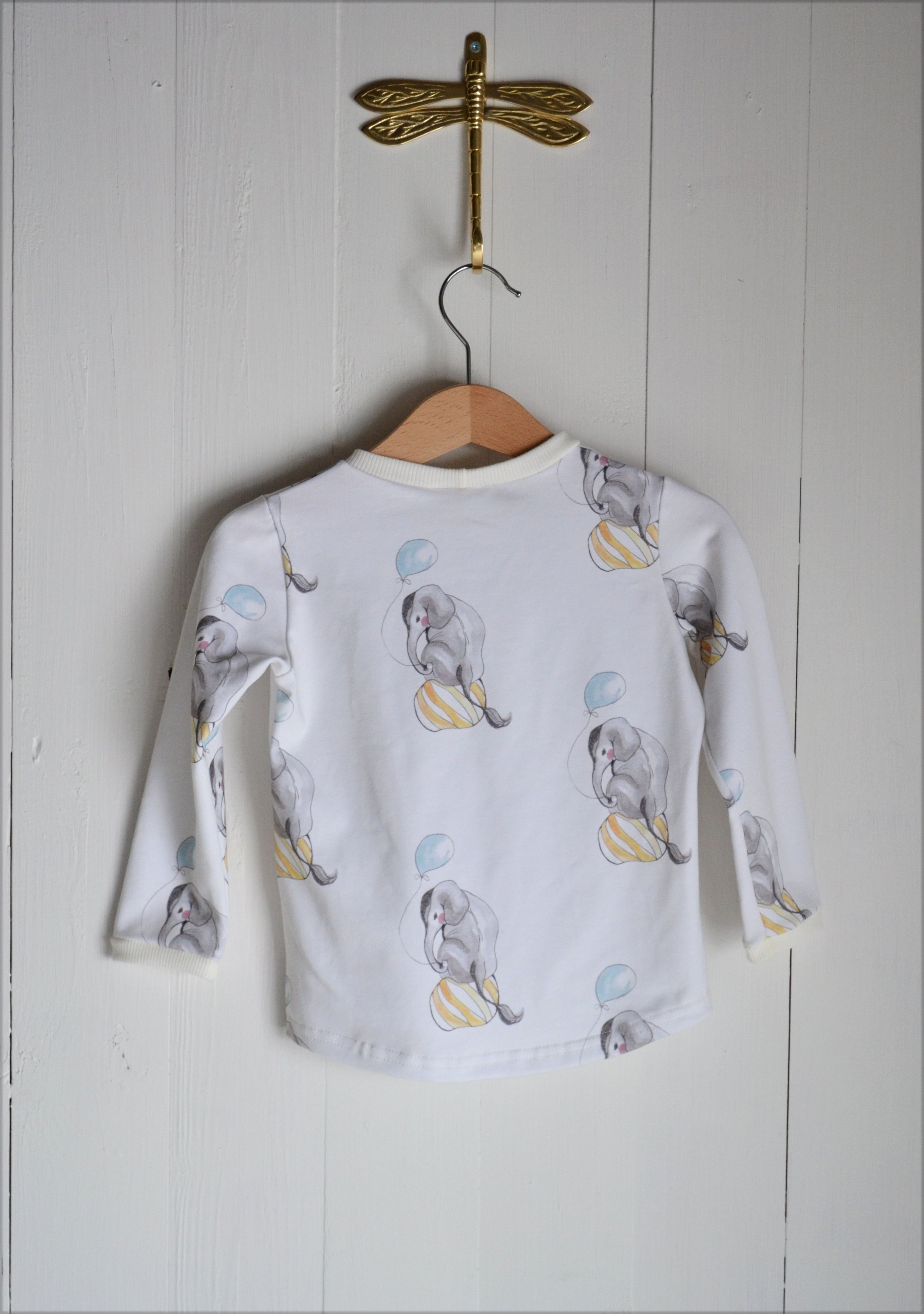 CIRCUS ELEPHANT LONG SLEEVE T-SHIRT OFFWHITE