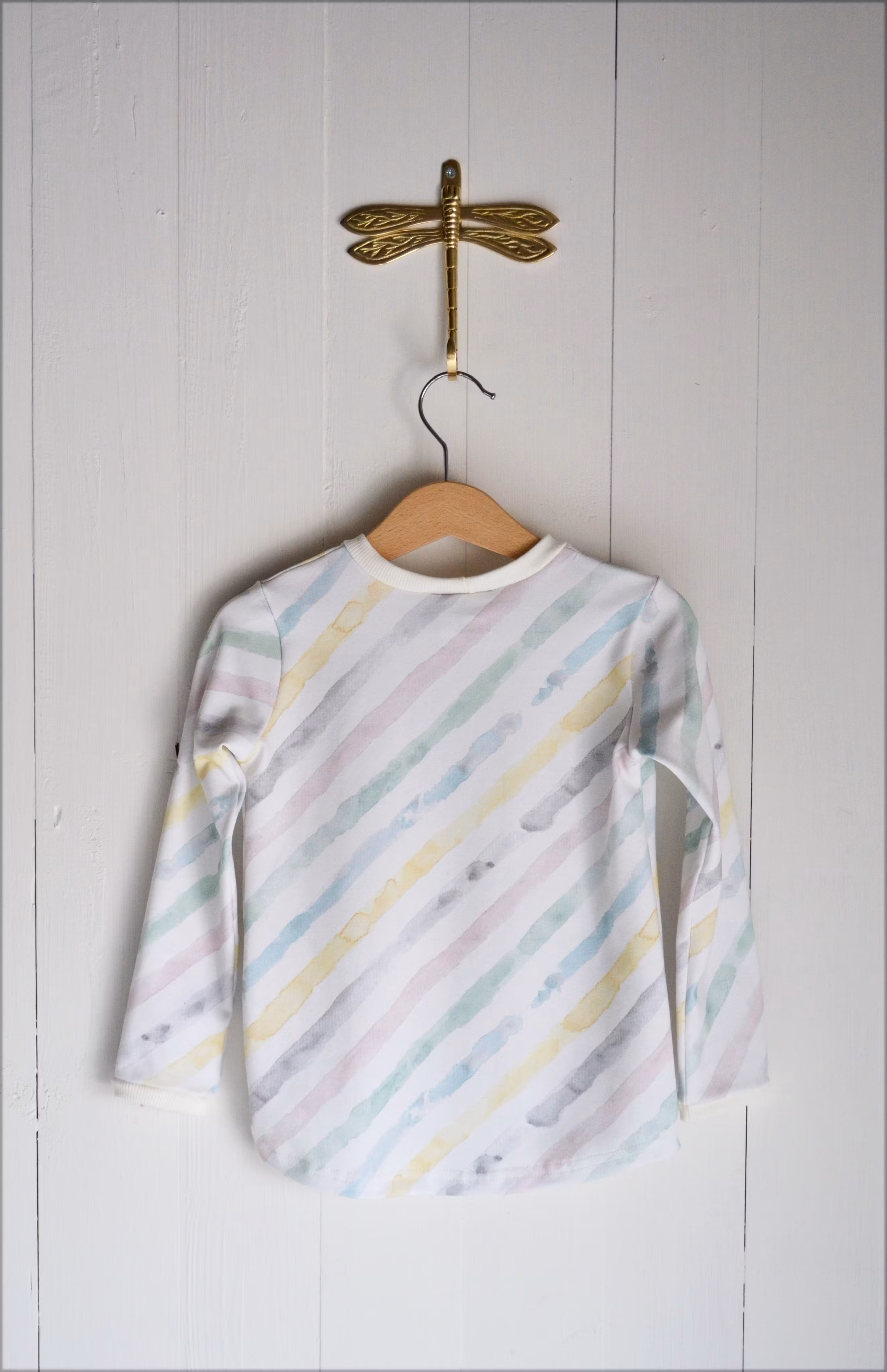 WATERCOLOUR STRIPE LONG SLEEVE T-SHIRT MULTI