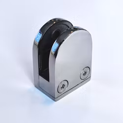 Rostfri glasräckesklämma