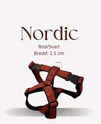 Nordic röd/svart Y-sele
