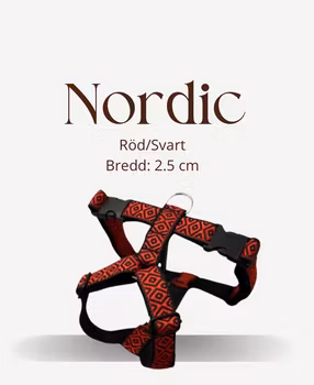Nordic röd/svart Y-sele