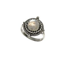 Månsten ring silver