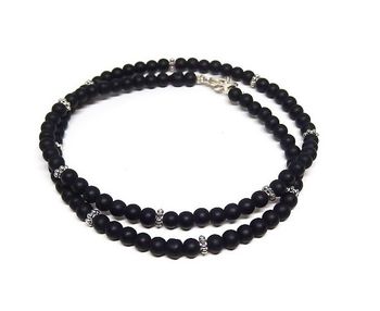 Svart sten armband herr