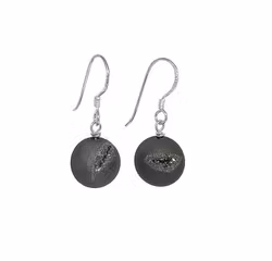 Druzy agat örhängen silver