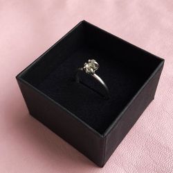 Rå Pyrit ring silver