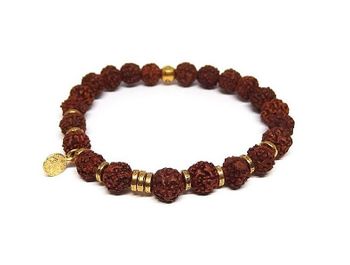 Rudraksha frö armband herr