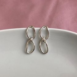 Kedjeörhängen silver