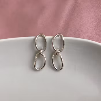 Kedjeörhängen silver