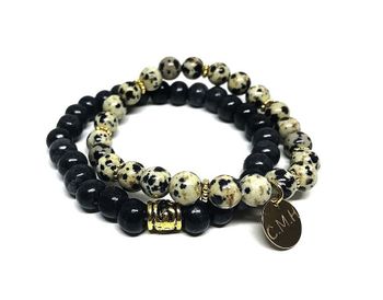 Dalmatin Jaspis armband herr