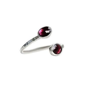 Ring med Granat stenar silver