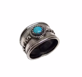 Bred Turkos ring silver