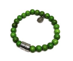Äppelgrönt armband herr