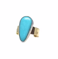 Turkos ring mässing
