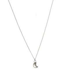 Silverhalsband med Månsten halvmåne