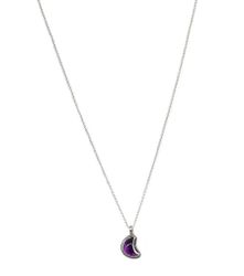 Silverhalsband med Ametist halvmåne