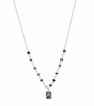 Ametist halsband 925 silver