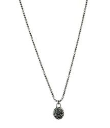Oxiderat herrhalsband med hänge